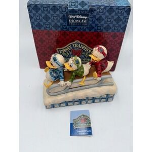Disney Traditions Jim Shore Downhill Ducks Huey Dewey Louie Sledding 4033270 Box